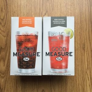 NEW Good Measure 2 Recipe Glasses: Wine & Vodka